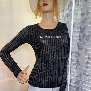 5 for $20 🛍️ BEBE Sparkle long sleeve top Sz S